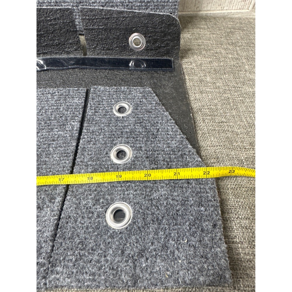 RV Camper Step Covers Wrap Around Non Slip Carpet Mats Grey 22 Inch 3 Pack - Picture 5 of 6